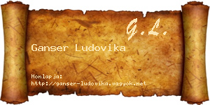 Ganser Ludovika névjegykártya